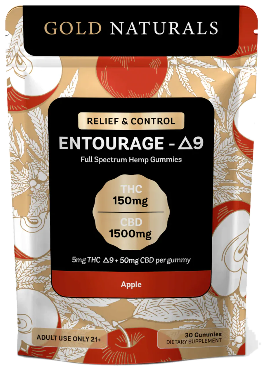 Gold Naturals Entourage Delta-9 Apple gummies
